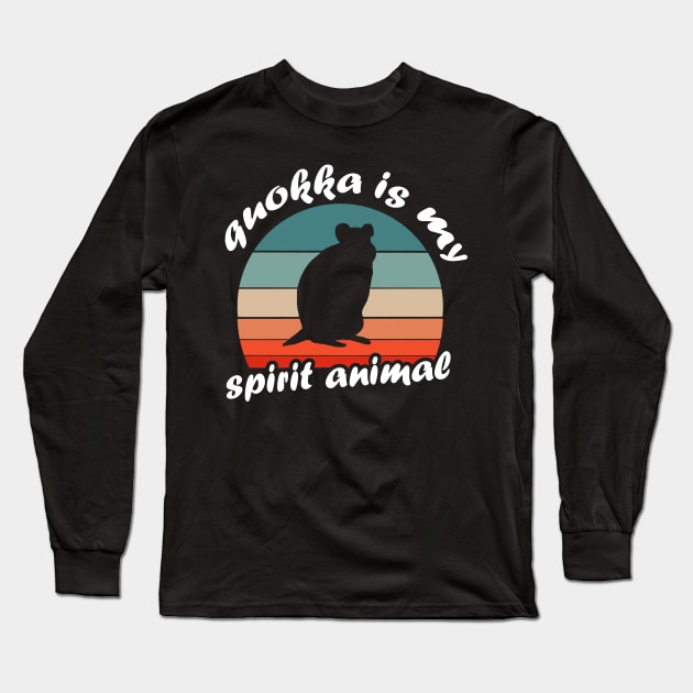 My spirit animal Quokka Retro animal lover Long Sleeve T-Shirt by FindYourFavouriteDesign